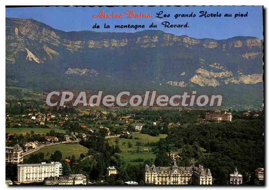 CPSM Aix les Bains Savoie les grands hotels et la chaine du Revard 