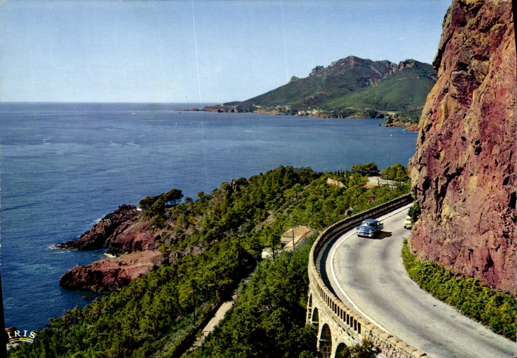 CPSM La Cote d'Azur French Riviera Route de la Corniche d'Or 