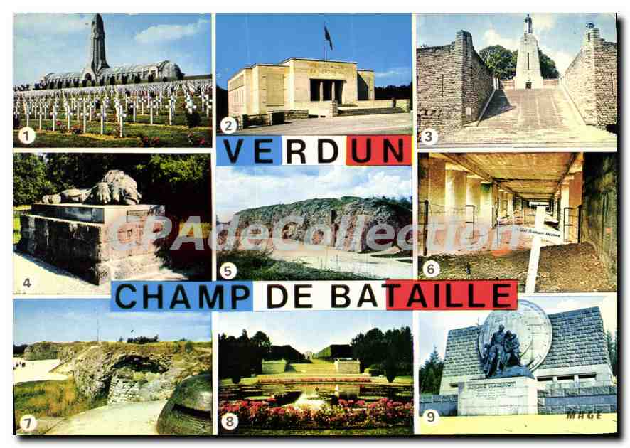 CPSM Verdun Meuse Ossuaire Memorial Monument de la Victoire monument de la chapelle Ste Fine Fort de