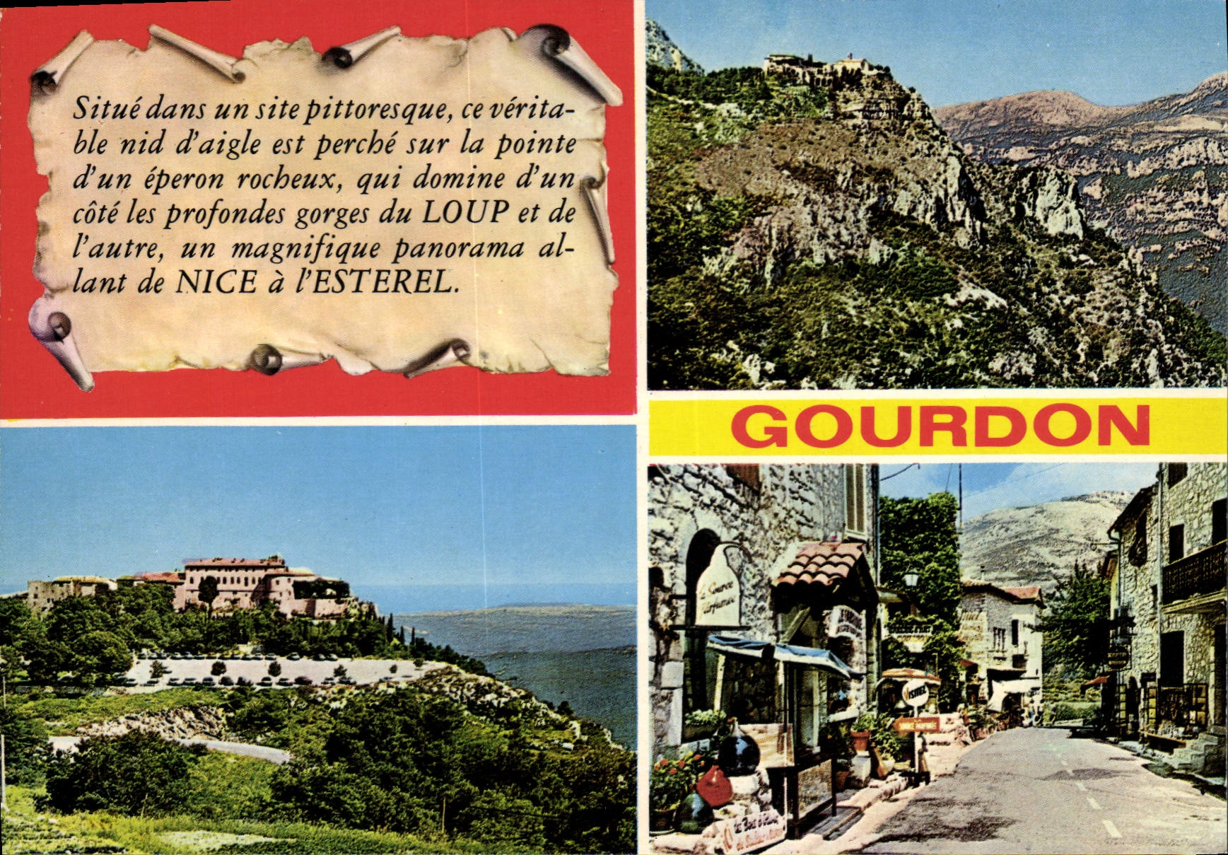 Gourdon — site pittoresque sur la pointe du Loup — Éditions S.E.P.T., Nice