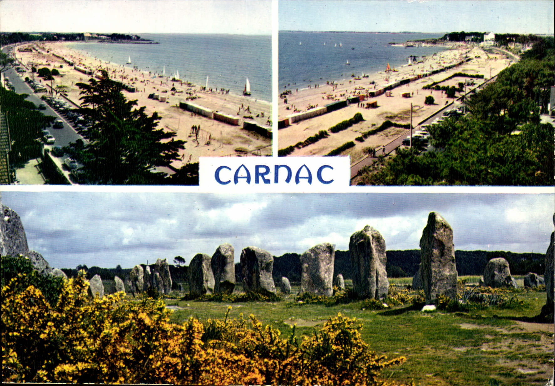 Carnac — plage et alignements mégalithiques — Éditions d'Art IRIS JOS
