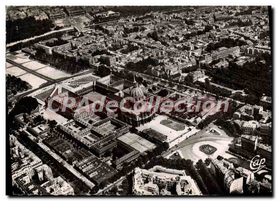 París - Hotel de los Inválidos — Vista aérea — Cliché Robert Dumandaud — Tarjeta postal antigua