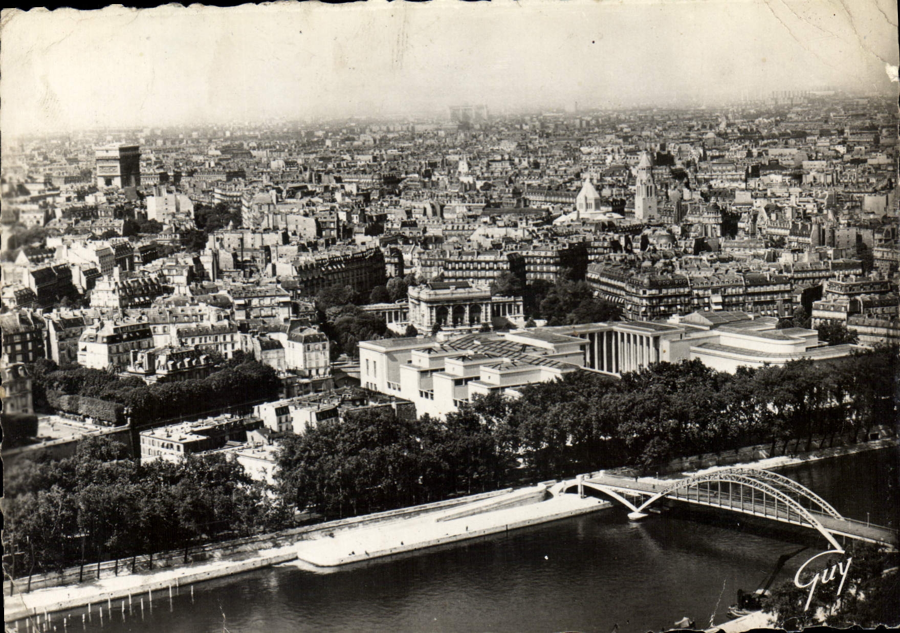 Paris et ses merveilles — Panorama sur Paris vue prise de la tour Eiffel — Éd. JART GUY, Paris, n° 764