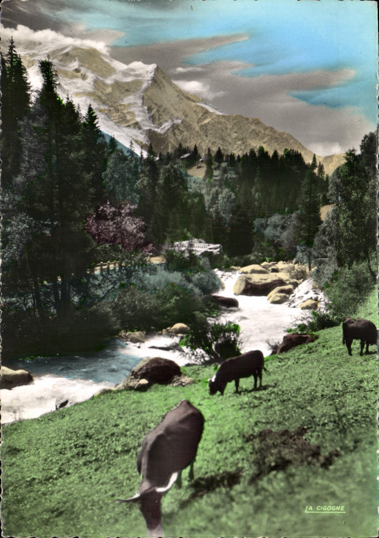Chamonix (Haute-Savoie) — Les bords de l'Arve et le Mont-Blanc — Éditions La Cigogne