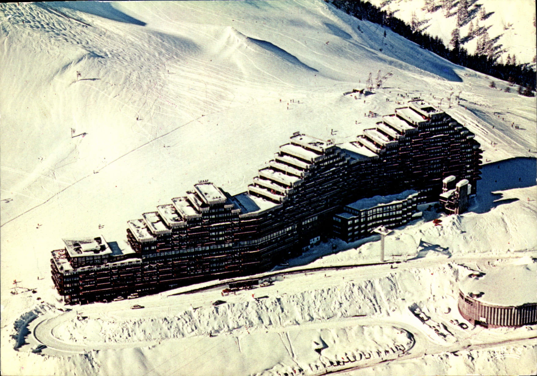 CPSM Savoie la Plagne vue Plongeante sur Aime 