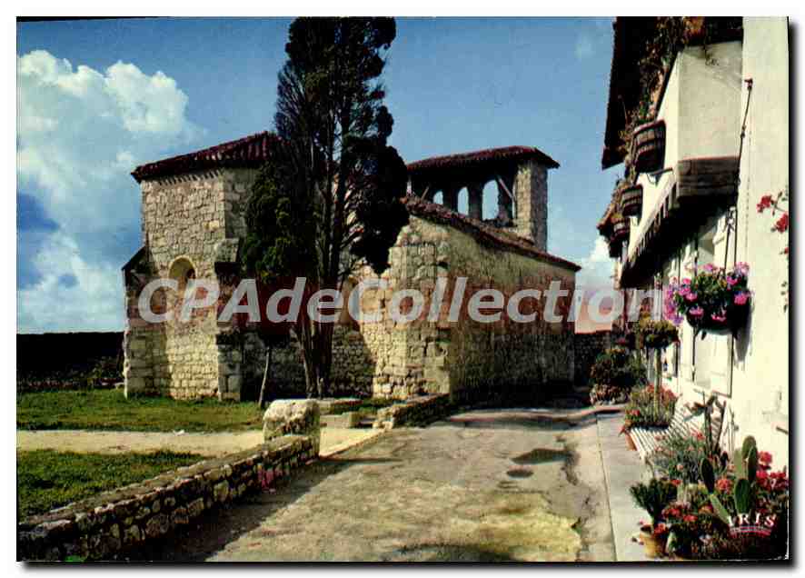 CPSM Pujols Lot et Garonne pres de Villeneuve sur Lot Eglise Sainte Foy XV siecle 
