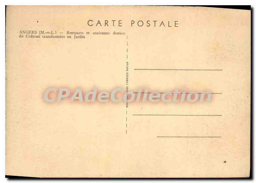 CPSM Angers M et L Remparts et anciennes douves du chateau transformees en jardin  — Back