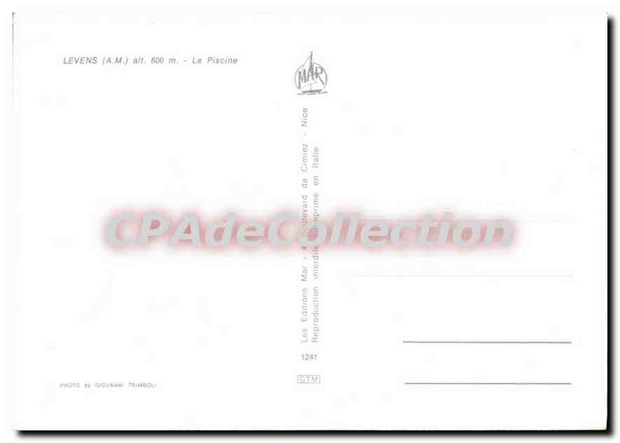 CPSM Levens A M la Piscine  — Verso
