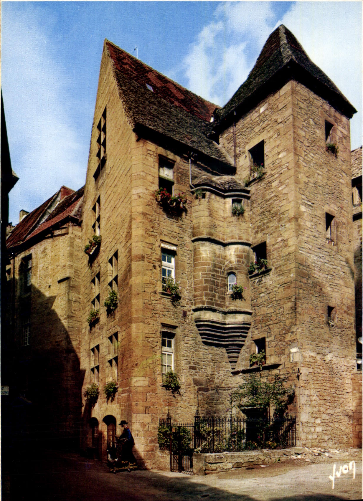 Halbmoderne Ansichtskarte Farben und Licht Frankreich In Perigord Land der Trüffel und Schlösser Sarlat Dordogne Alt
