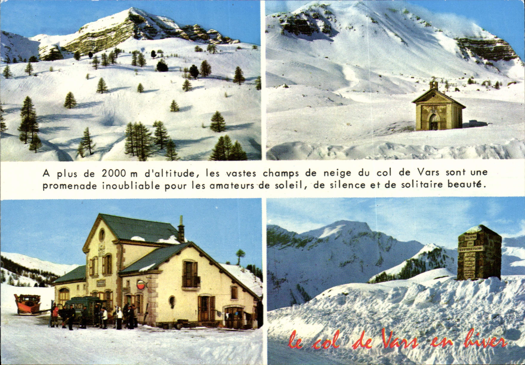 Le col de Vars (Hautes-Alpes) en hiver — Éditions J. CELLARD