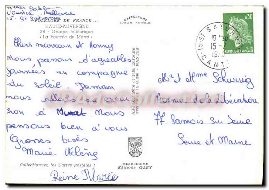 Folklore en Auvergne — Groupe folklorique de Murat — Gaby — Reverso