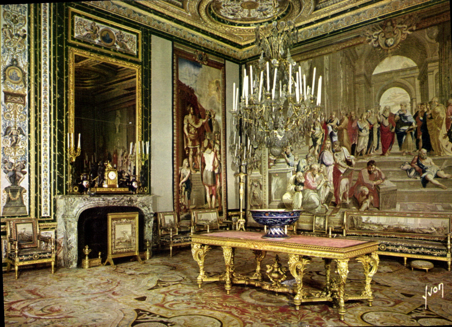 Zamek Fontainebleau — Wielki Saloon Papieża — J. Vion