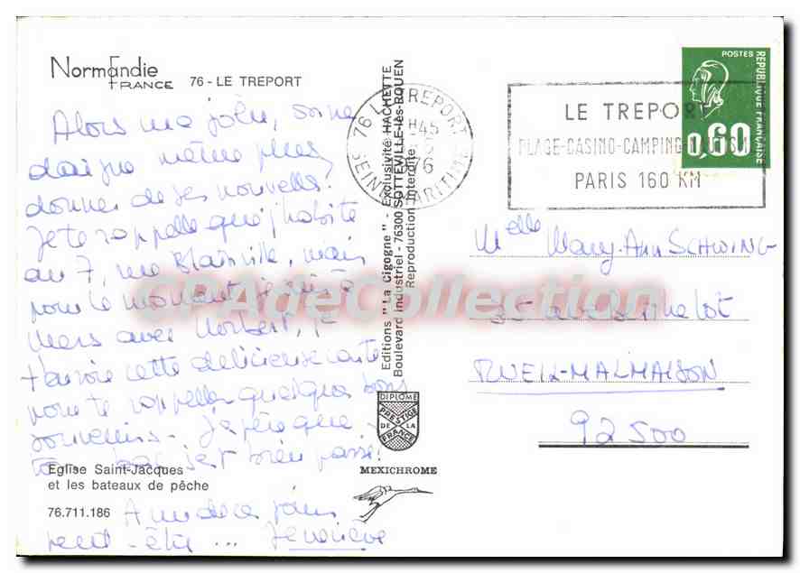 CPSM Normandie France Le Treport  — Rückseite