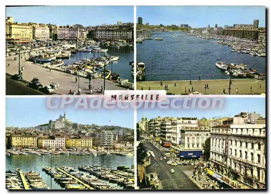 Marseille — vue du port et de la ville — Éditions 'La Cigogne'