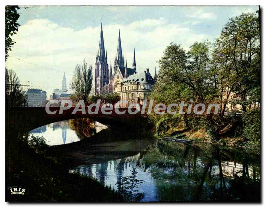 CPSM Strasbourg Bas Rhin Eglise Saint Paul et Cathedrale Die Sankt Paulskirche 