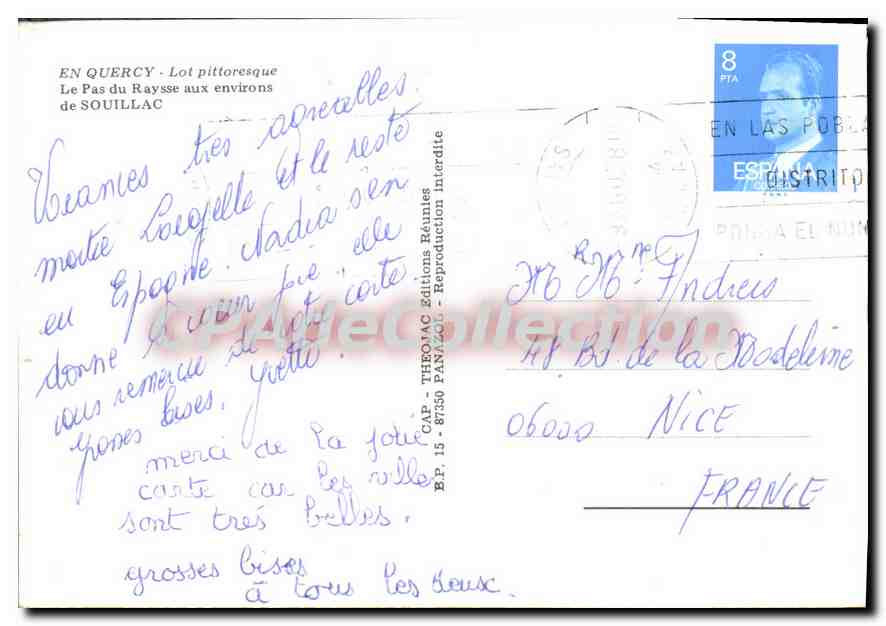 Le Pas du Raysse — Lot, environ de Souillac — CPAdeCollection — Verso