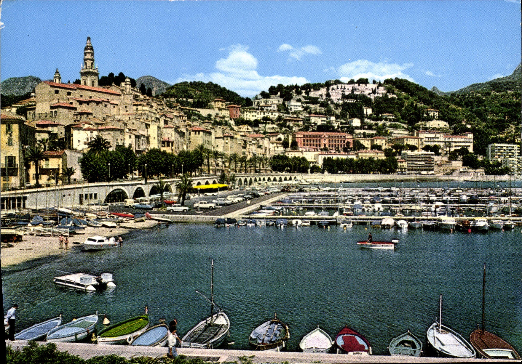 CPSM Les Sites merveilleux de la Cote d'Azur Menton le Nouveau port de Plaisance