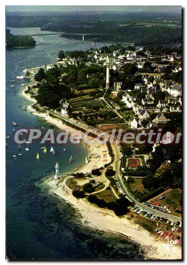 CPSM La Bretagne en Couleurs Benodet Les plages devant la route de corniche 