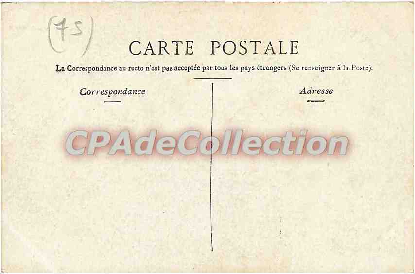 CPA Paris la Conciergerie — Rückseite