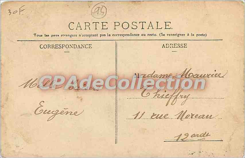 CPA Bonneuil Les Ecoles — Back