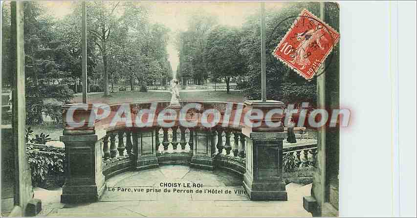 Choisy-le-Roi — Vue du parc prise du perron de l'Hôtel de Ville — CPAdeCollection