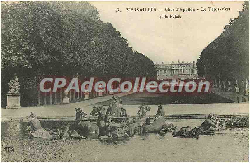 CPA Versailles Char d'Apollon le Tapis Vert et le Palais