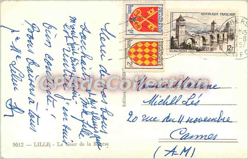 CPA Lille La Cour de la Bourse — Back
