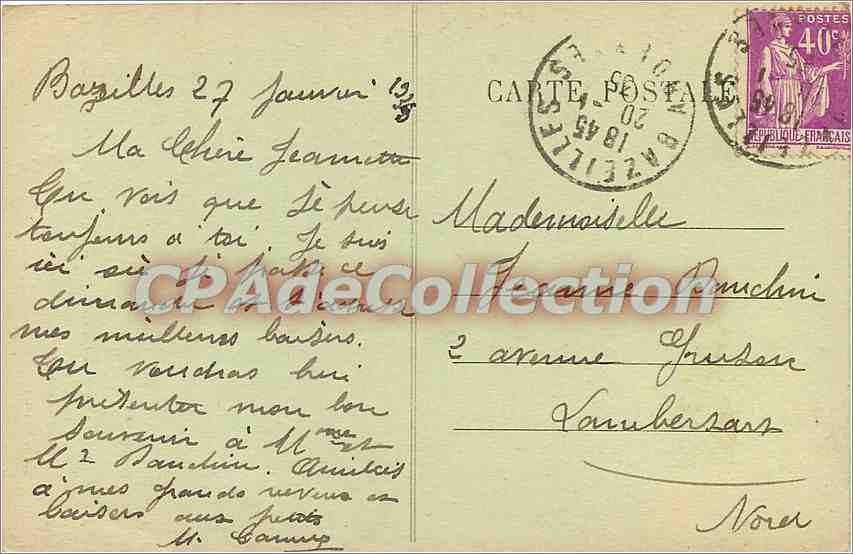 Bazeilles (Ardennes) — Vitrail commémoratif de l'incendie de l'église en 1870 — Edit. Donnet, n° 653 — Verso