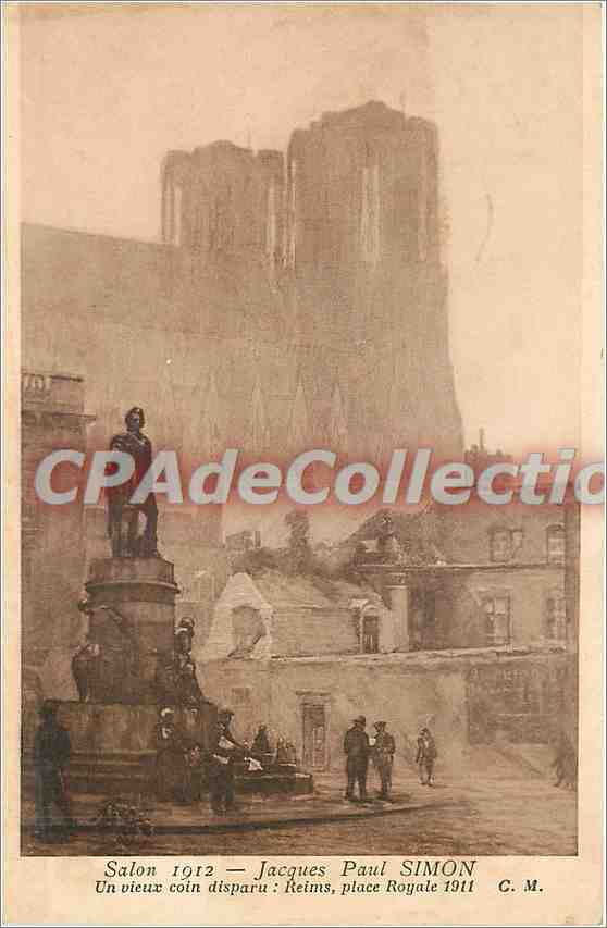 Reims, place Royale — Un vieux coin disparu — Jacques Paul SIMON, Salon 1912, C.M.