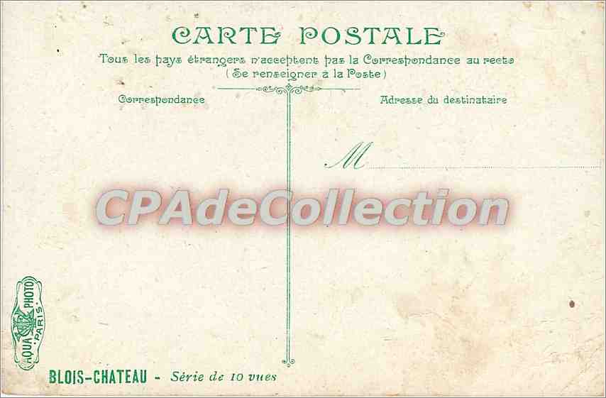 CPA Blois Chateau Louis II Le Partoie — Verso