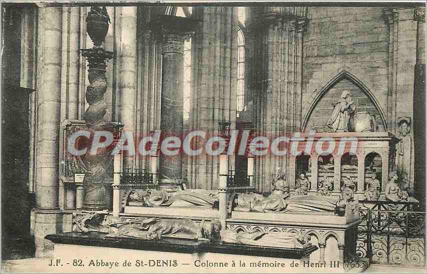 Abbaye de St-Denis — Colonne à la mémoire de Henri III — J.F. - 82