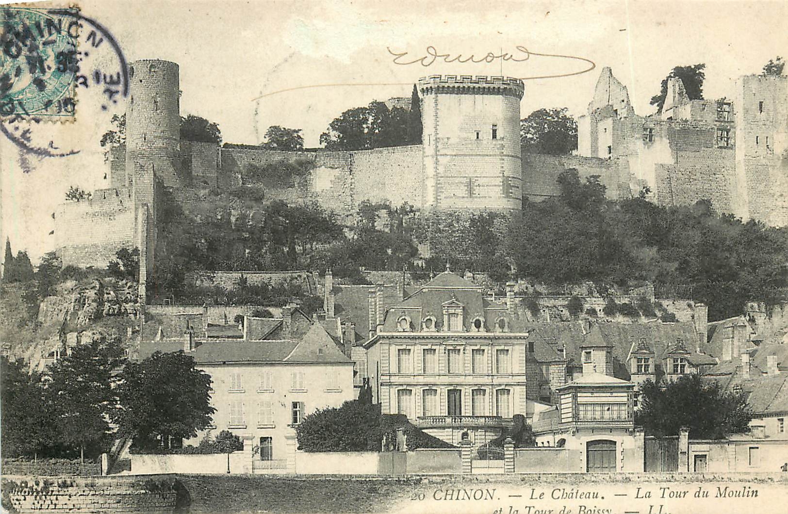 Chinon — Le Château, La Tour du Moulin et la Tour de Boissy — Éditeur Edmou