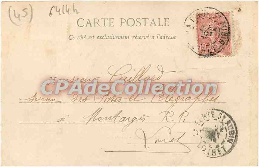 La Ferté-Saint-Aubin — Grande Rue — éditeur A. Audinat, cliché Joseph — Verso