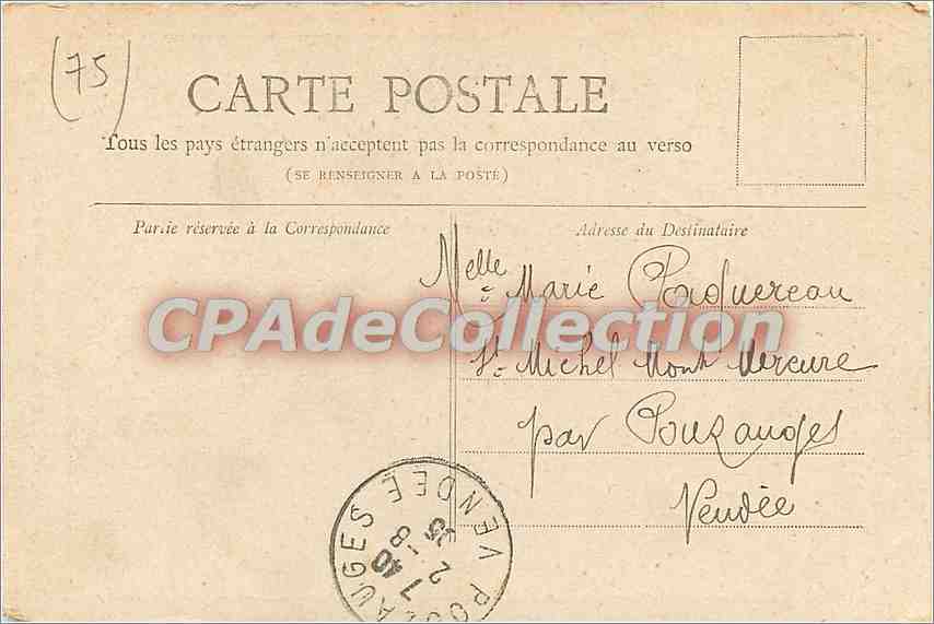 CPA Petit Journal Paris le lion de Belfort — Verso