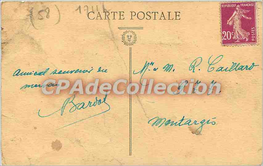 Moulins-Engilbert (Nièvre) — Clocher et Tour de la Maison Salonnyer — éditeur inconnu — Verso