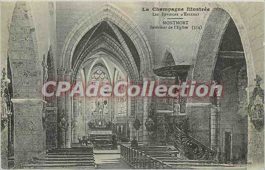 Montmort — Intérieur de l'église — La Champagne Illustrée (314)