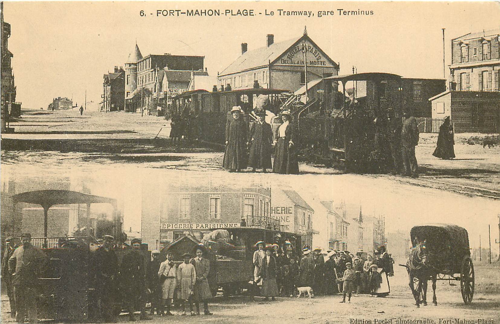 CPA Fort Mahon Plage le Tramway gare Terminus
