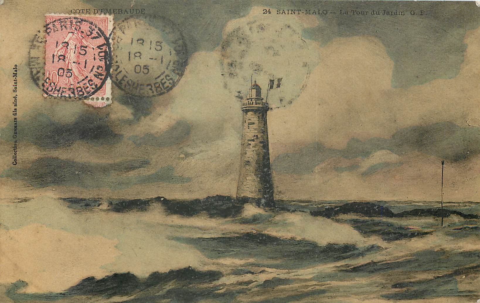Saint-Malo — La Tour du Jardin — G.P. — Collection Oumann fils, Saint-Malo