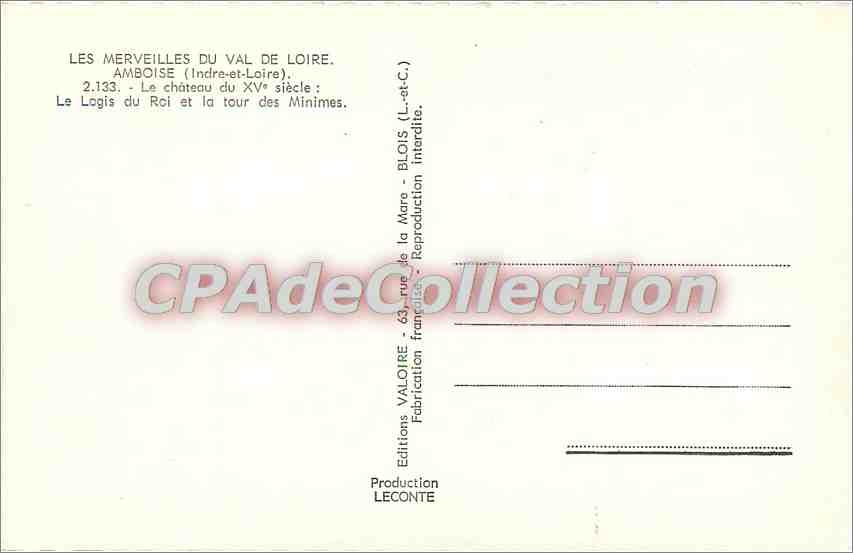 Amboise — Le Logis du Roi et la tour des Minimes — Éditions Valoire — Reverso