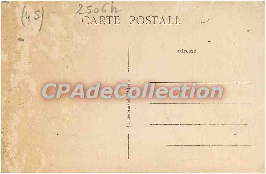 CPA Clery (Loiret) la Basilique de N D — Rückseite