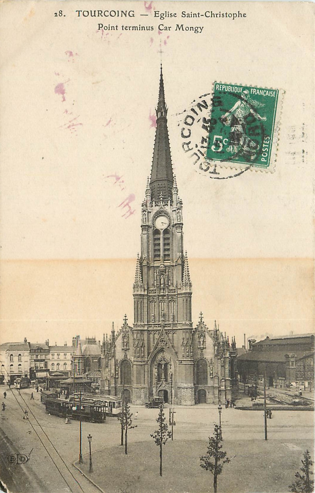 Tourcoing — Église Saint-Christophe — Point terminus Car Mongy