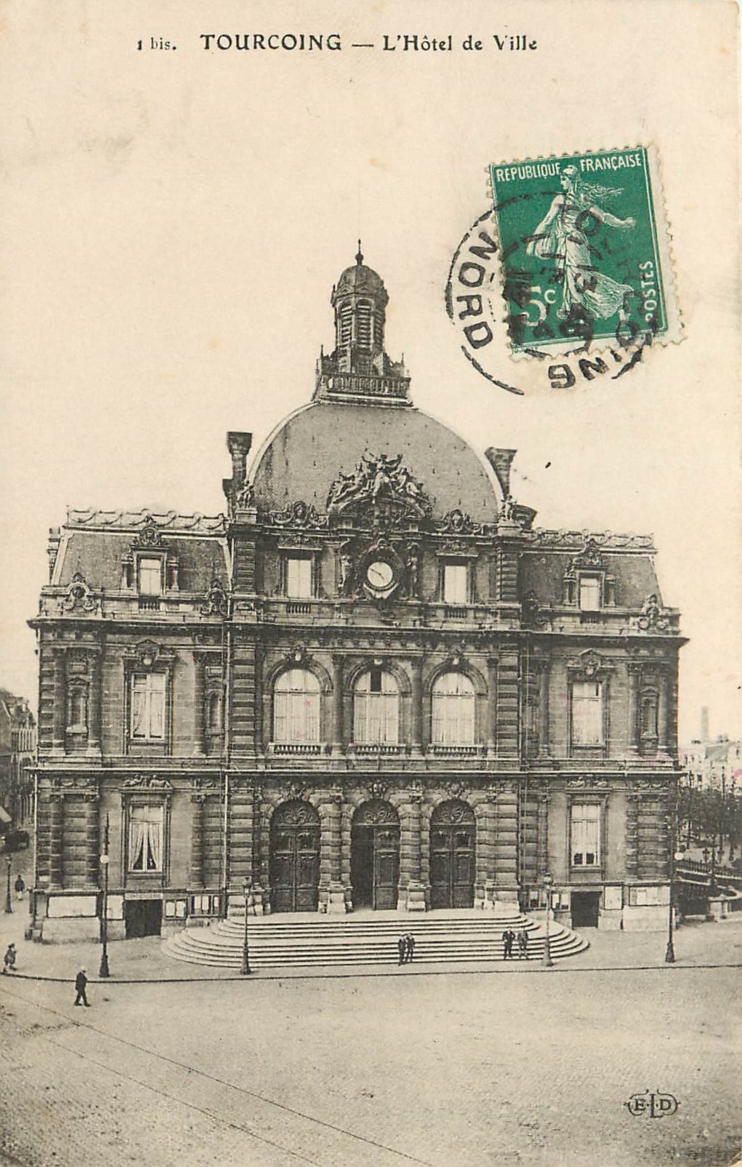 Tourcoing — L'Hôtel de Ville — Éditeur ELD, n° 1 bis