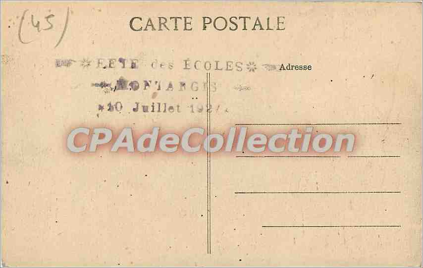 CPA Montargis Place Mirabeau — Rückseite