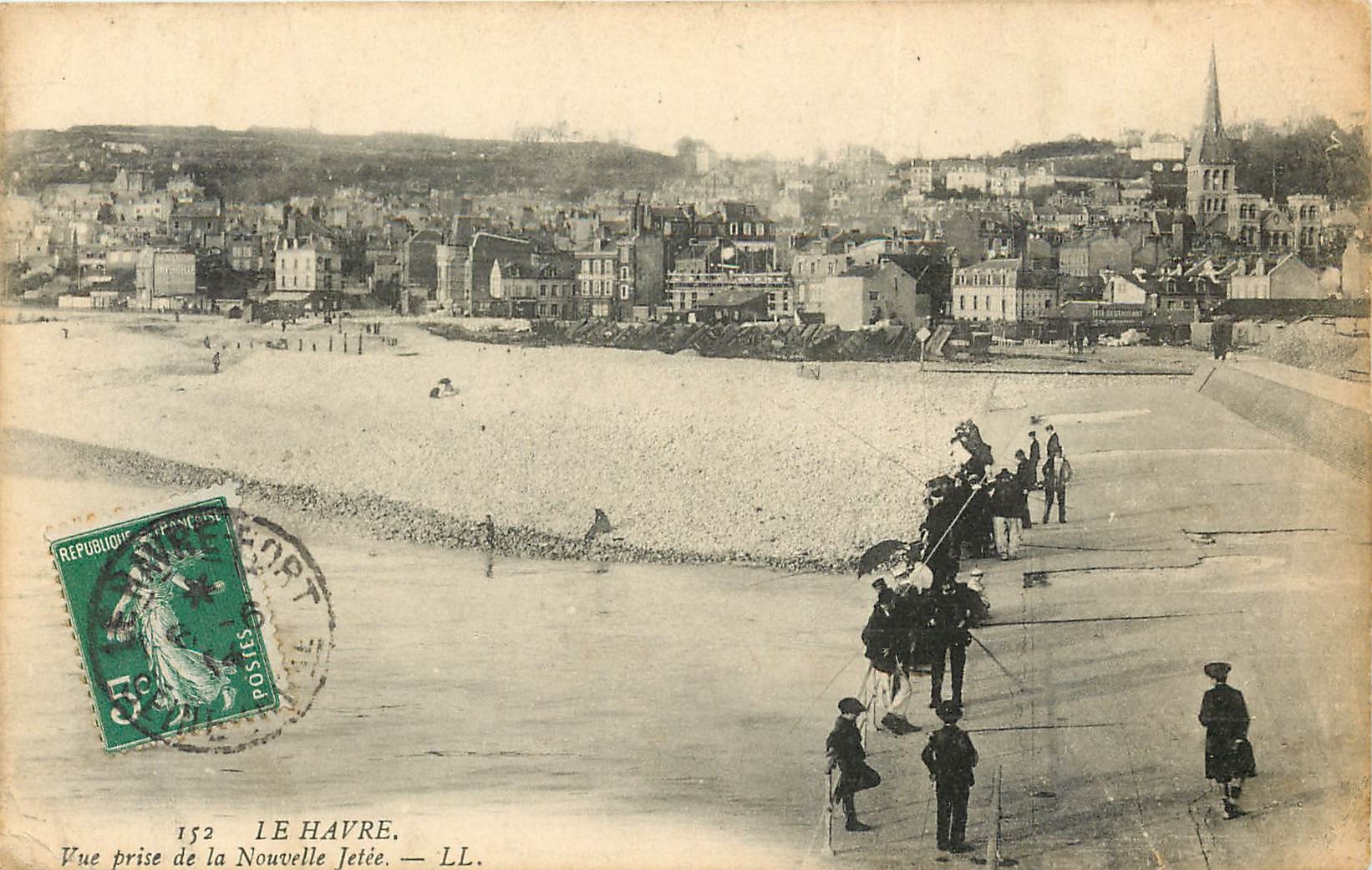 CPA Le Havre Vue prise de la Nouvelle Jetee