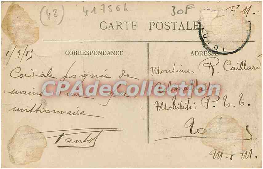 Roanne — Nouveau Barrage et Quai de la Loire — Éditeur non identifié, n° de série non visible — Verso