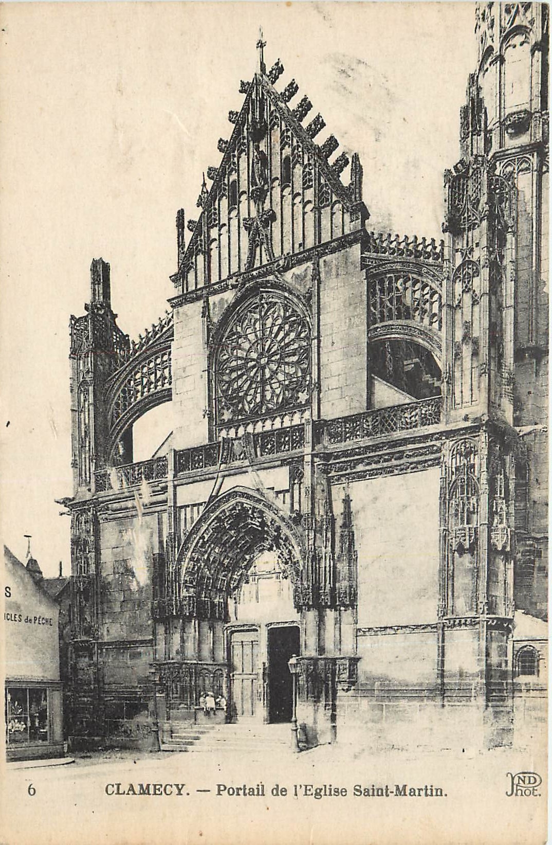 CPA Clamecy Portail de l'Eglise Saint Martin