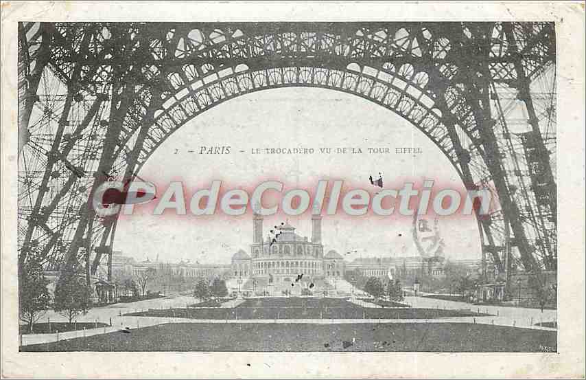 Paris - Le Trocadéro vu de la Tour Eiffel — CPAdeCollection