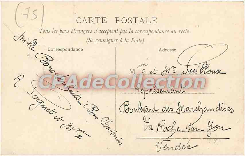 CPA Paris Jardin du Luxembourg La fontaine Carpeaux — Verso