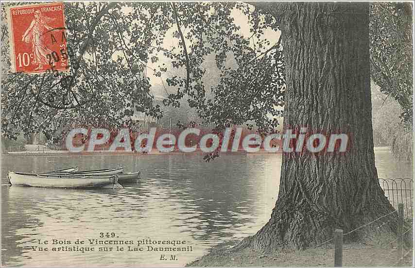 CPA Le Bois de Vicennes pittoresque vue artistique sur le Lac Daumesnil