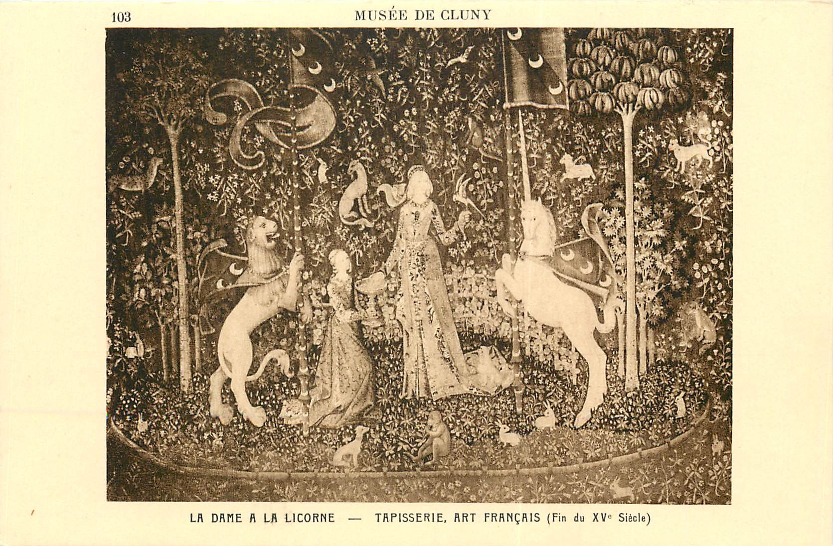 La Dame à la Licorne — Tapisserie, Art Français (Fin du XVᵉ Siècle) — Musée de Cluny